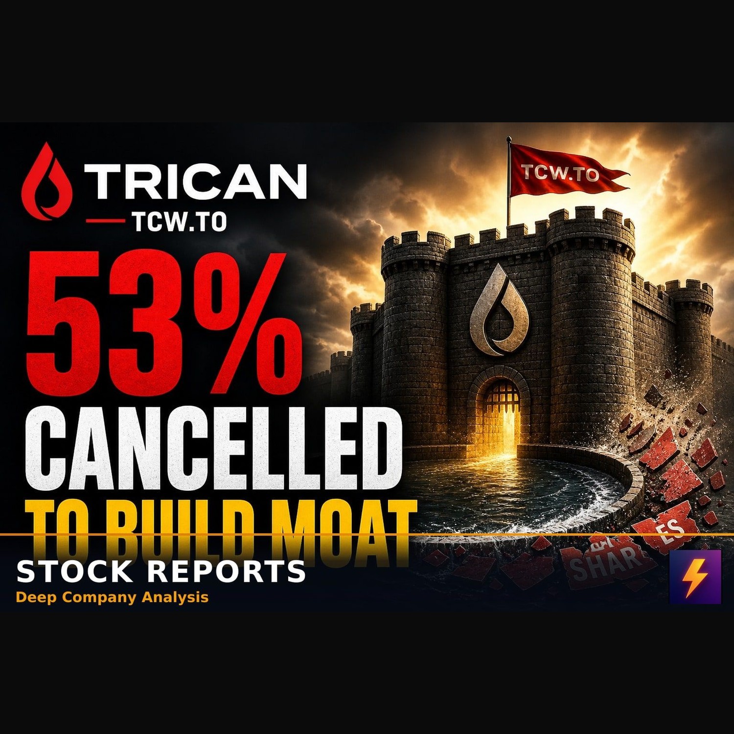 Trican (TCW) Cancelled 53% of Shares to Build a Moat