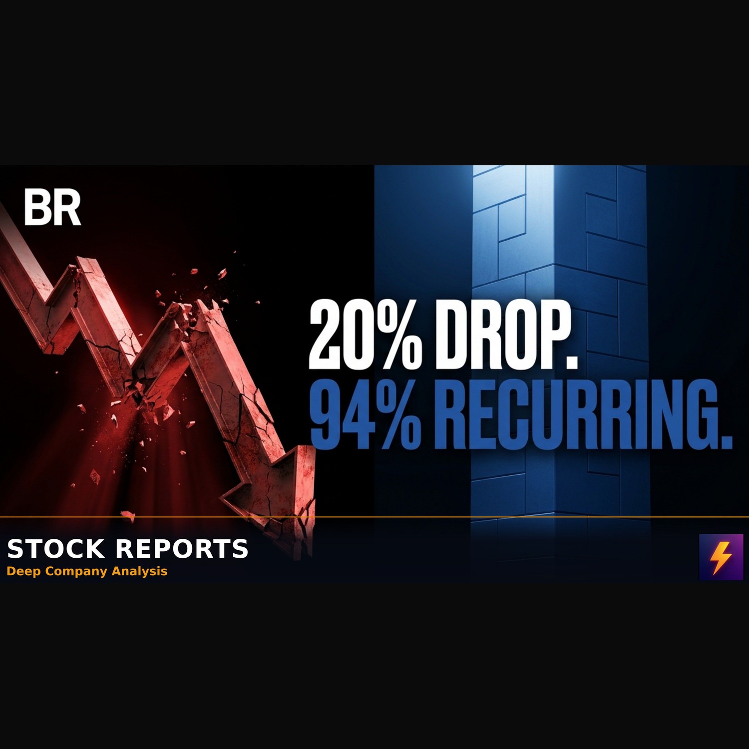 Broadridge BR 20% drop misprices 94% recurring revenue