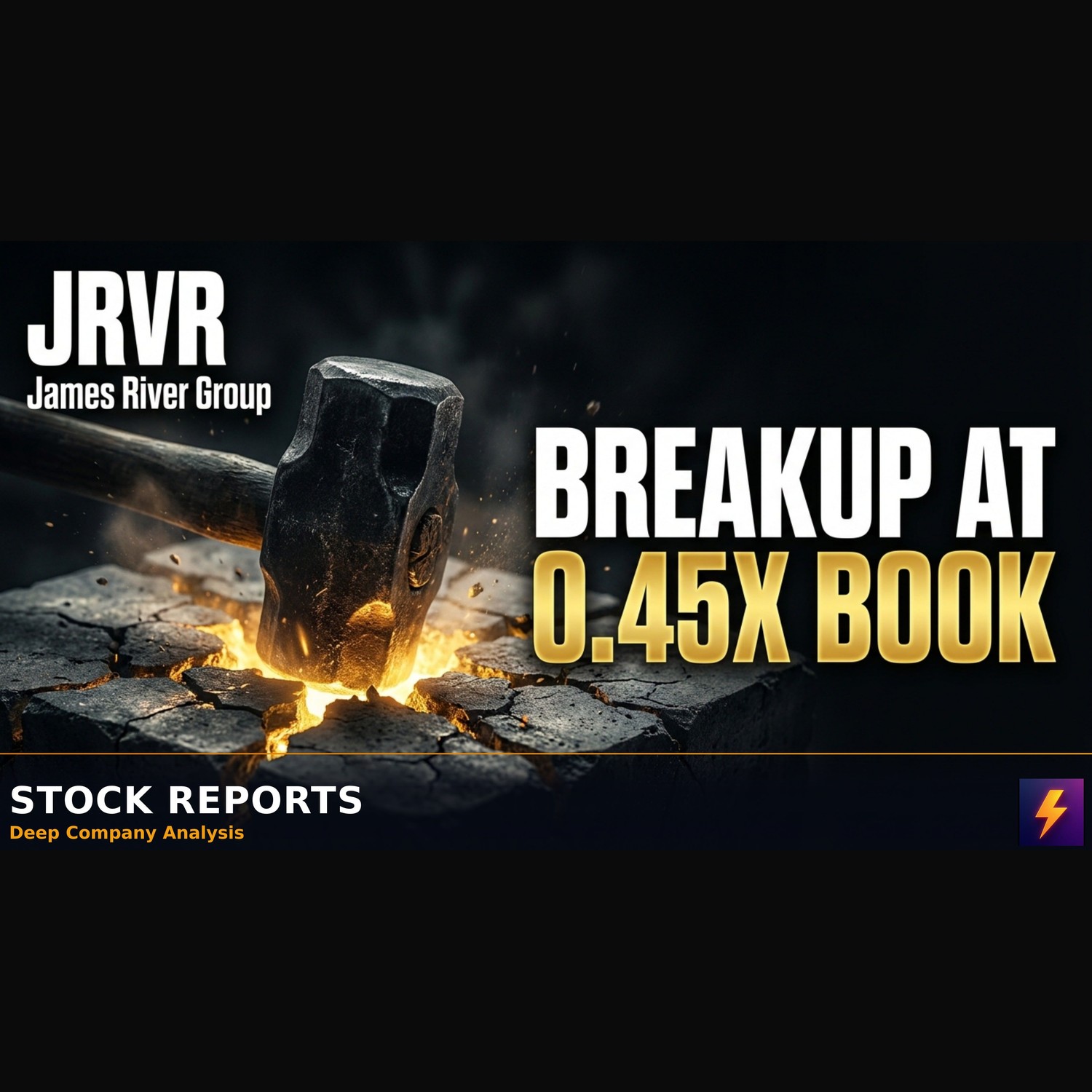 JRVR Activist Breakup at 0.45x Tangible Book