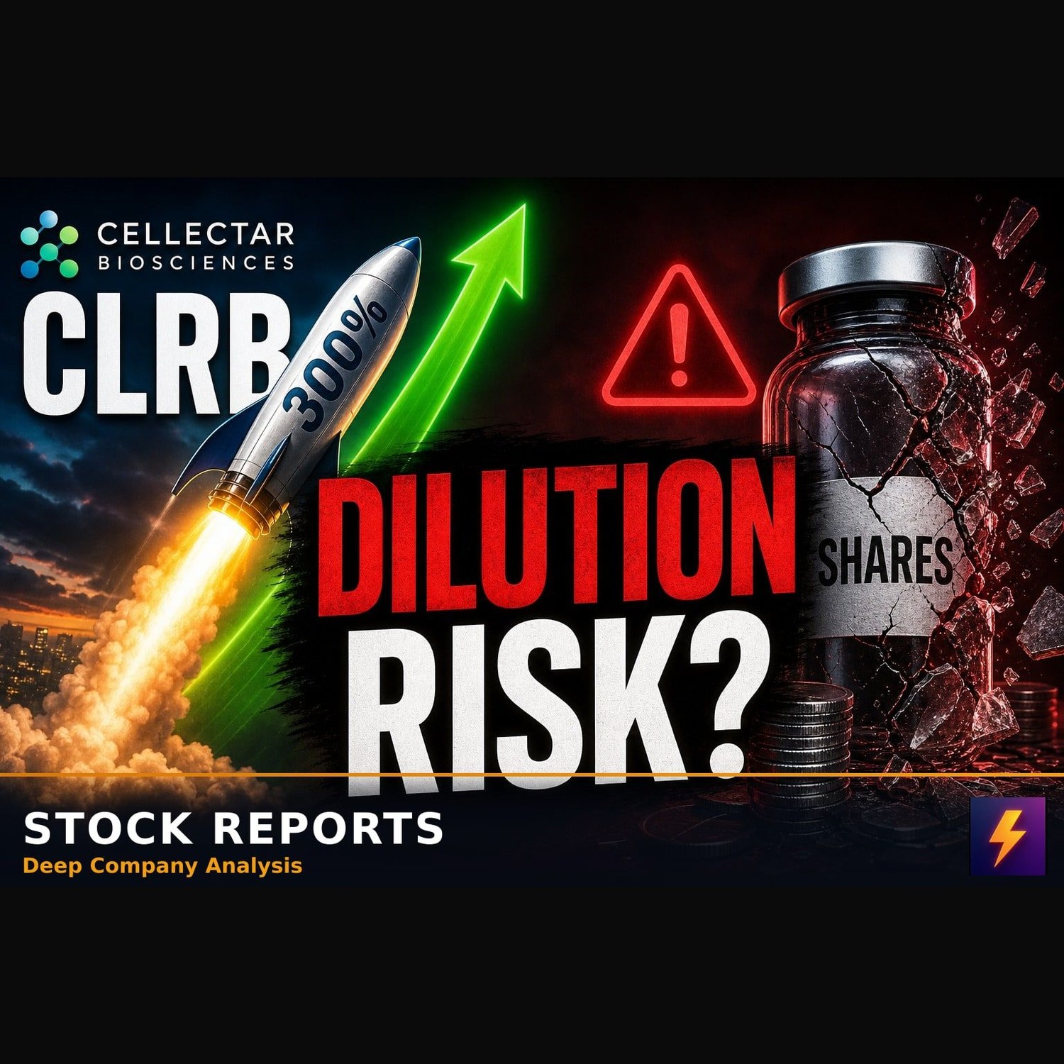 CLRB 300% Price Target Faces Heavy Dilution Risk