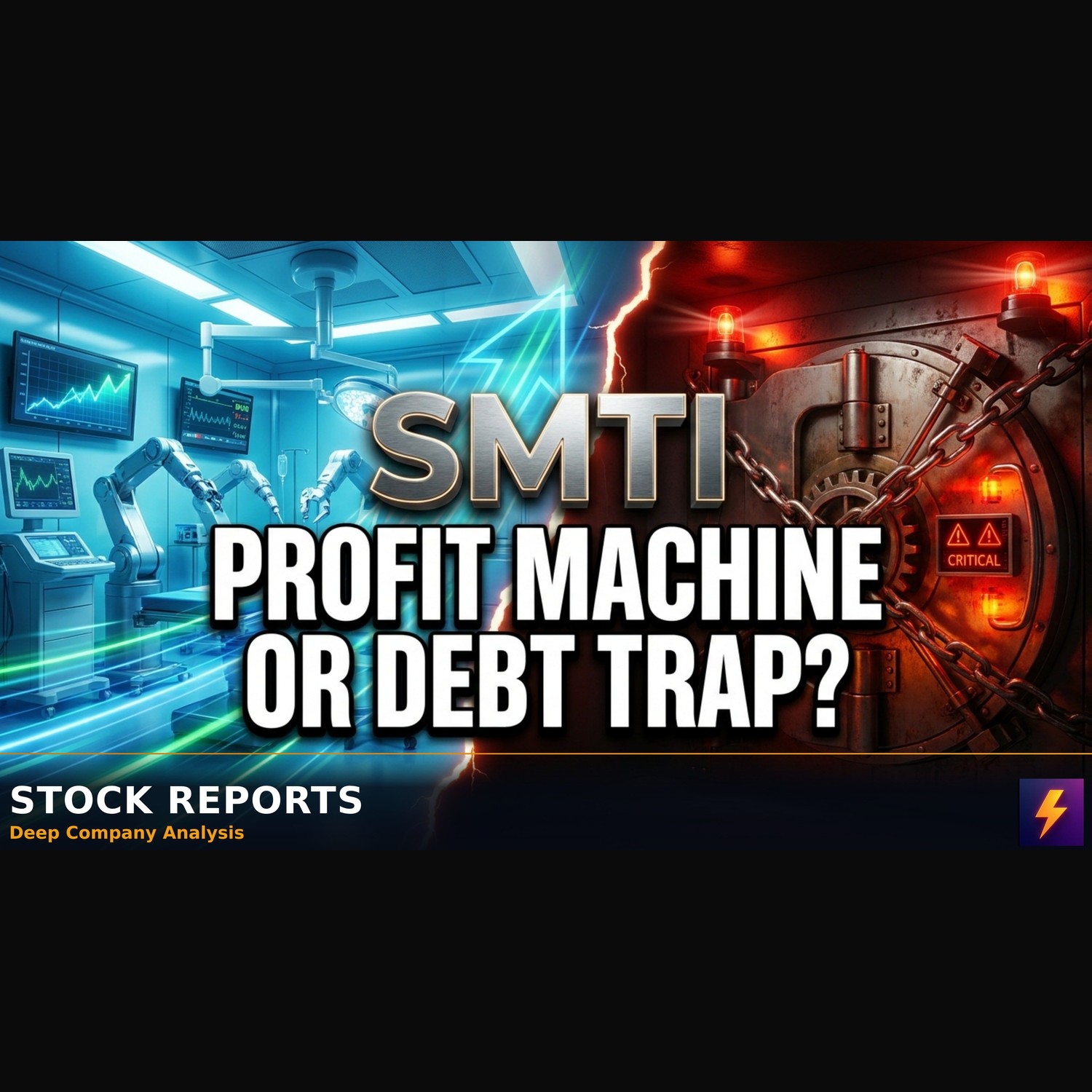 SMTI has 93% margins but a 13% interest trap