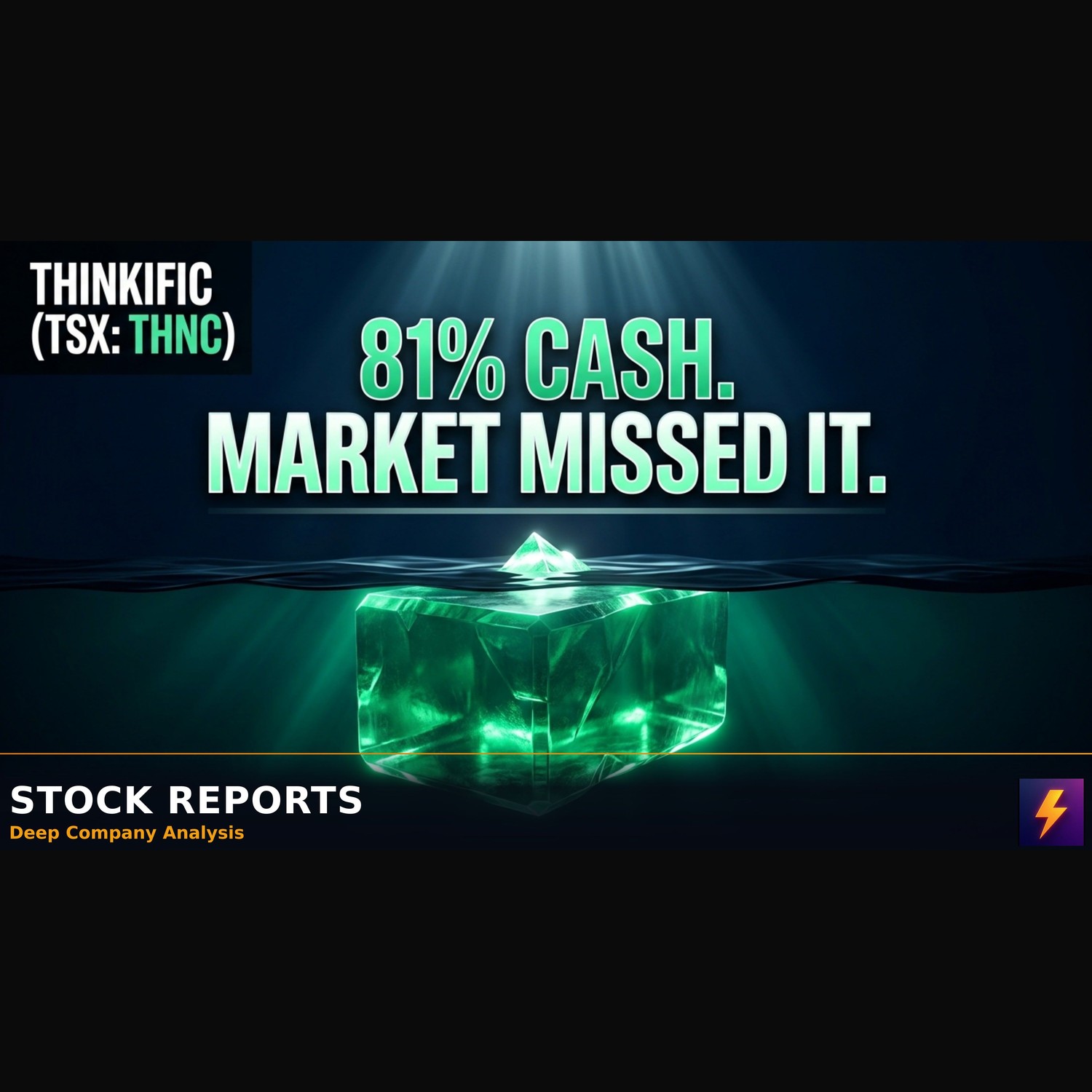Thinkific THNC is 81% cash and the market missed it