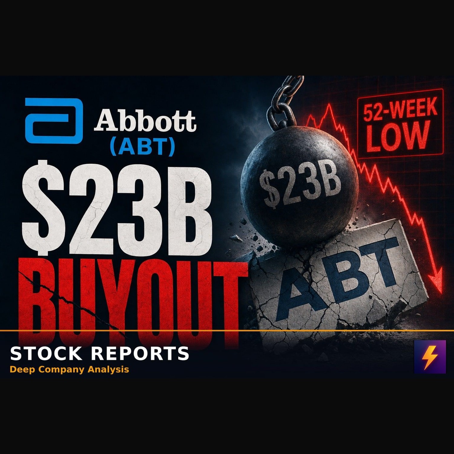 The $23B buyout dragging ABT stock to a 52-week low