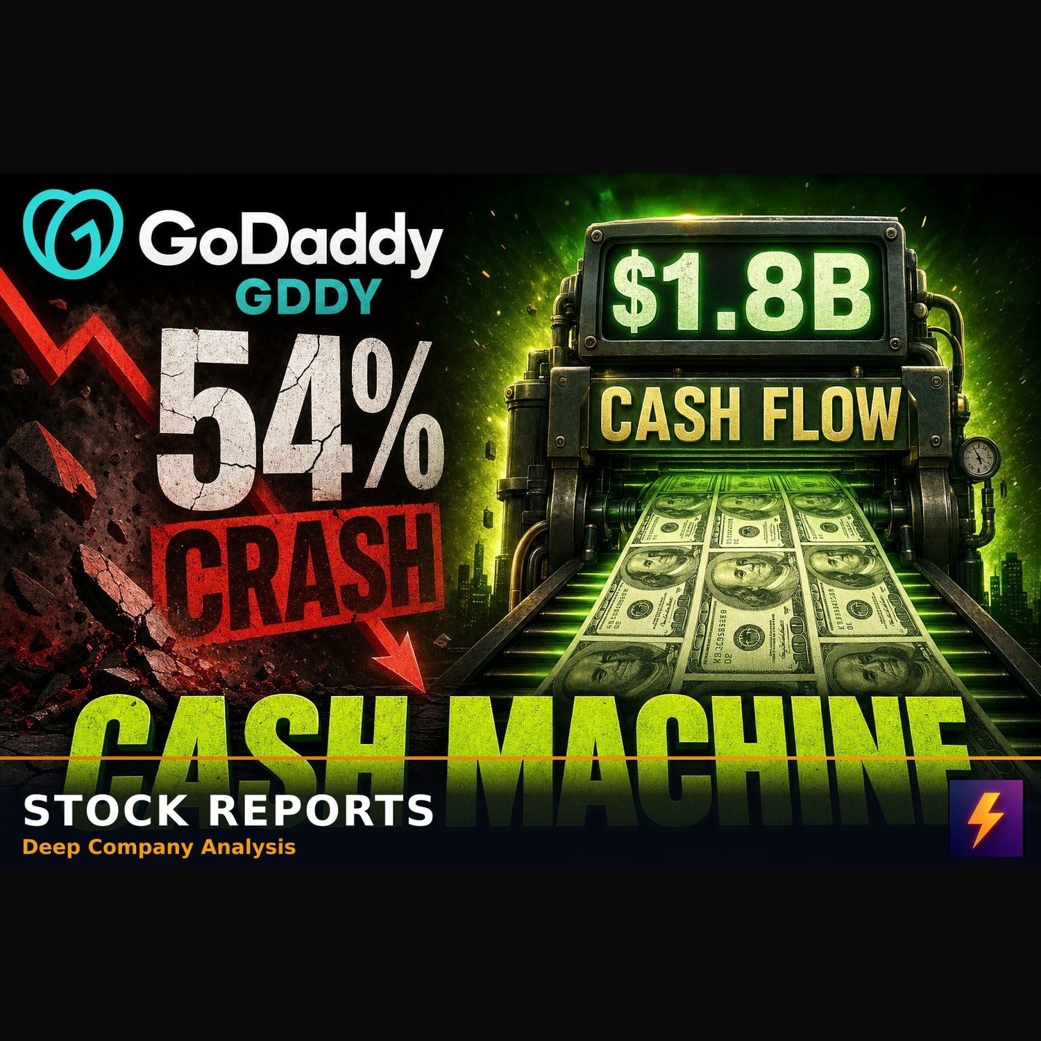 The 54% GDDY Crash Created a 1.8B Cash Flow Machine