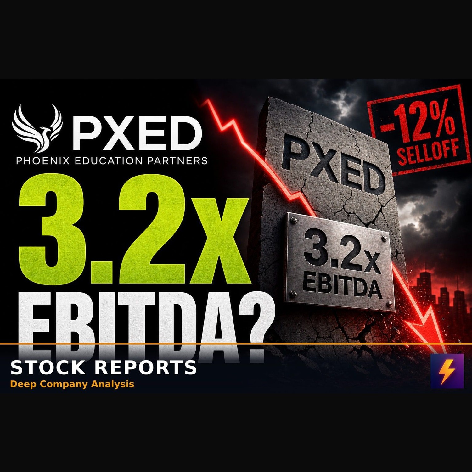 PXED trades at 3.2x EBITDA after a 12% selloff