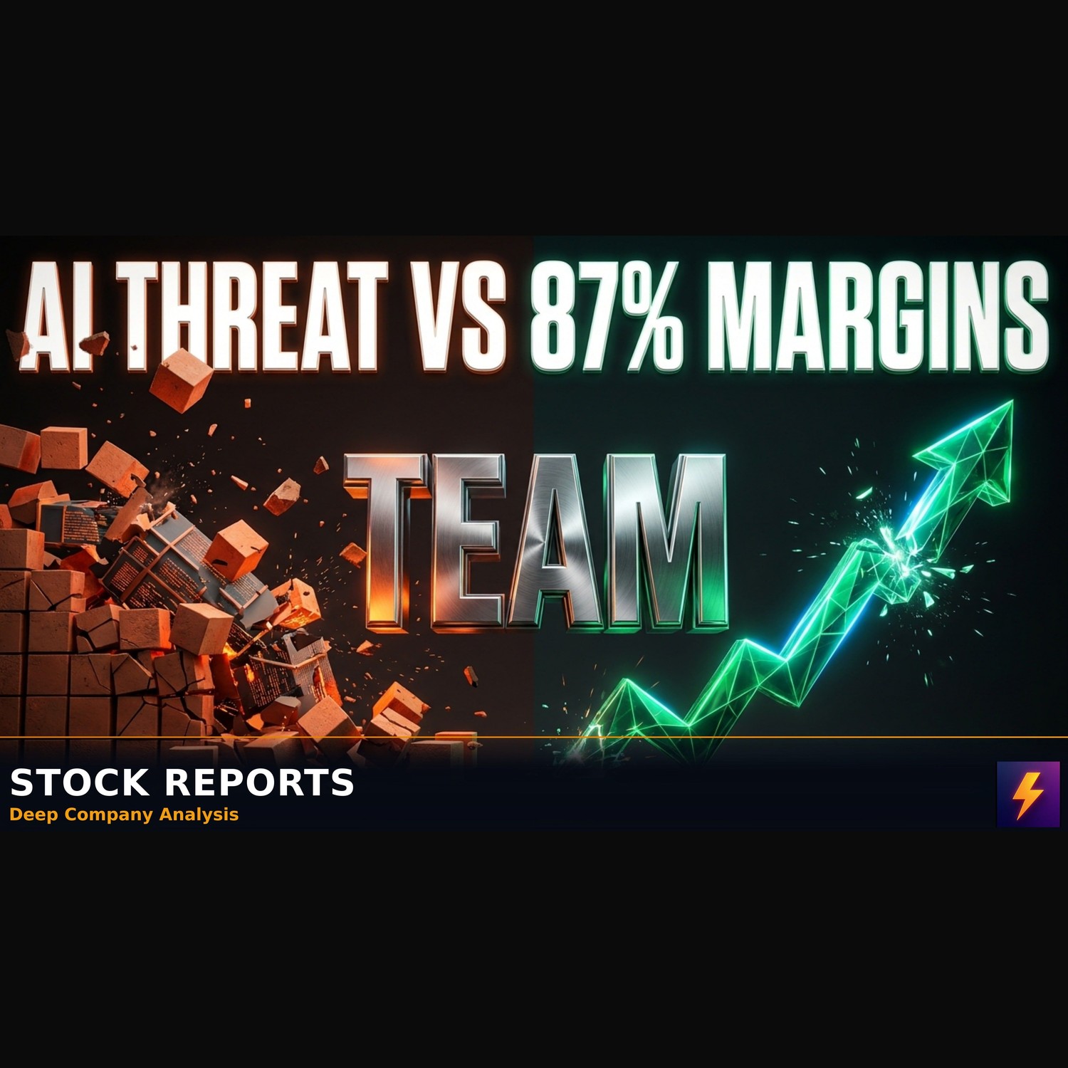 TEAM stock is beating the AI threat with 87% margins
